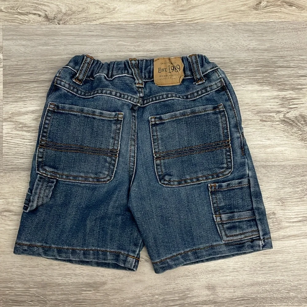 The Children's Place Original Brand Est.1989 Blue Denim Carpenter Shorts Size 3T